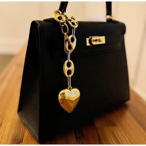 Equestrian Horse Bits Heart Dangle Bag Charm